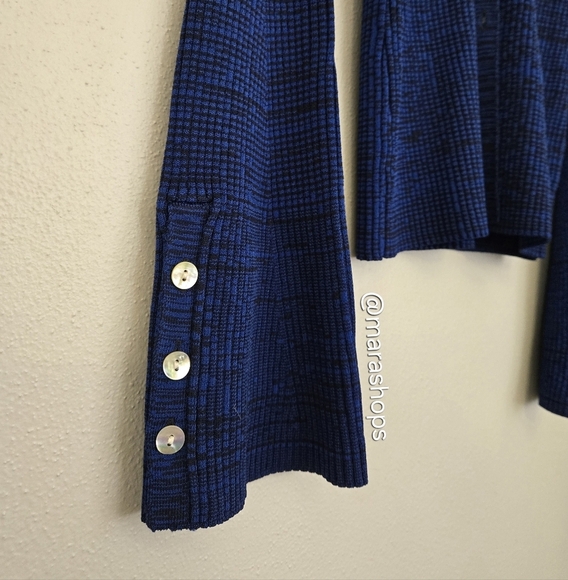 Le Ore Rimini Collared Cardigan Blue - Picture 4 of 7